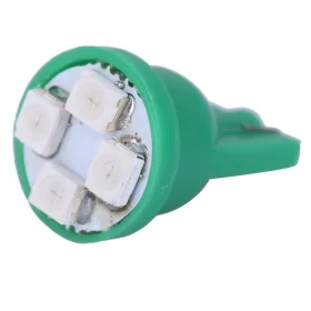 LED 4x 3528 SMD socket T10, W5W - Green | AMPUL.eu