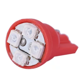 LED 4x 3528 SMD pistorasia T10, W5W - punainen | AMPUL.eu