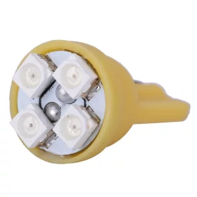 LED 4x 3528 SMD pätice T10, W5W - Žltá | AMPUL.eu
