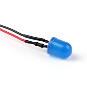 12V LED dióda 10mm, kék diffúz | AMPUL.eu
