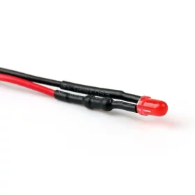 12V LED-diode 3mm, rød diffus, AMPUL.eu