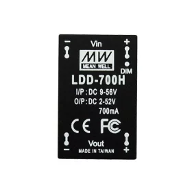 Fuente de alimentación LED para PCB, 2-52V, 350mA, Mean Well LDD-350H
