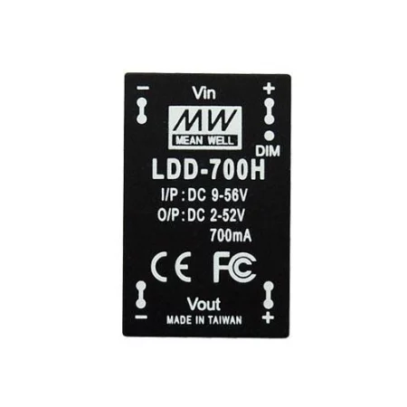 LED zdroj na DPS, 2-52V, 350mA, Mean Well LDD-350H | AMPUL.eu