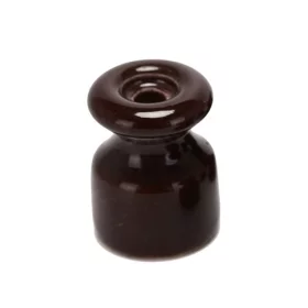 Spiralkabelhållare i keramik, brun | AMPUL.eu