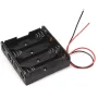 Batériový box pre 4 kusy AA batérie, 6V, plochý | AMPUL.eu