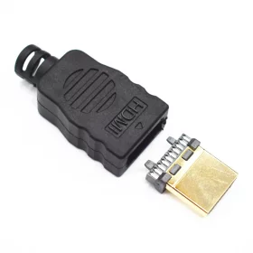 Connecteur de câble HDMI type A, mâle, à souder, AMPUL.eu