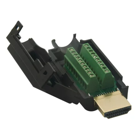 HDMI type A cable connector, male, screw-on