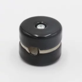 Ceramic round wire holder, black | AMPUL.eu
