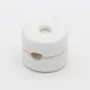 Ceramic round wire holder, white | AMPUL.eu