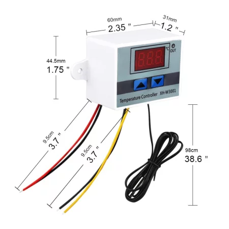 Digital termostat XH-W3001 med ekstern føler -