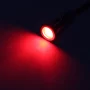 Fém LED kijelző 12V/24V, 6mm lyukátmérőhöz, piros színű |