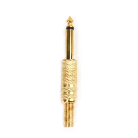 Conector Mono Jack 6,35mm bañado en oro, macho, AMPUL.eu