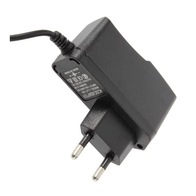 PryEU 60W DC Power Supply 12V 5A AC Adapter UL Listed with 5.5 x 2.1mm Tip  and 12PCS Replacement Plug Connectors (12 Volt Devices ONLY)