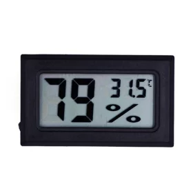 Cyfrowy higrometr/termometr, -50°C - 70°C, czarny, AMPUL.eu