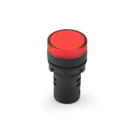 LED indicator 12V, AD16-22D/S, for hole diameter 22mm, red