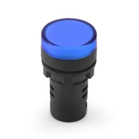 12V-os LED kijelző, AD16-22D/S, 22 mm-es furatátmérőhöz, kék
