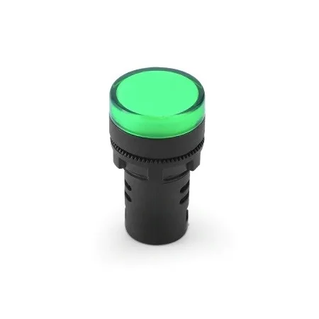 LED-indikator 24V, AD16-22D/S, for huldiameter 22mm, grøn |