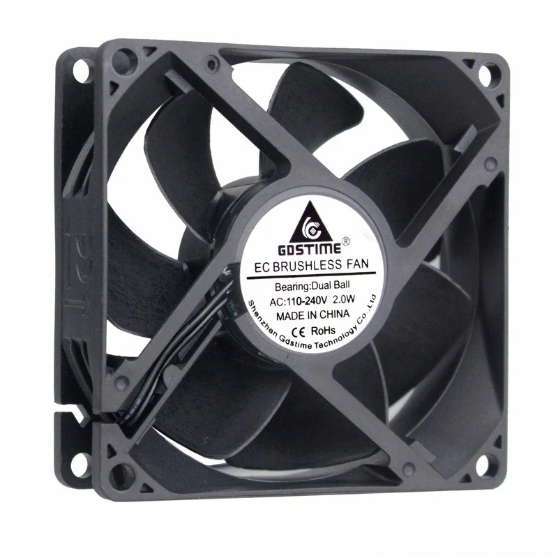 Ventilátor 92x92x25mm, 110-240V AC