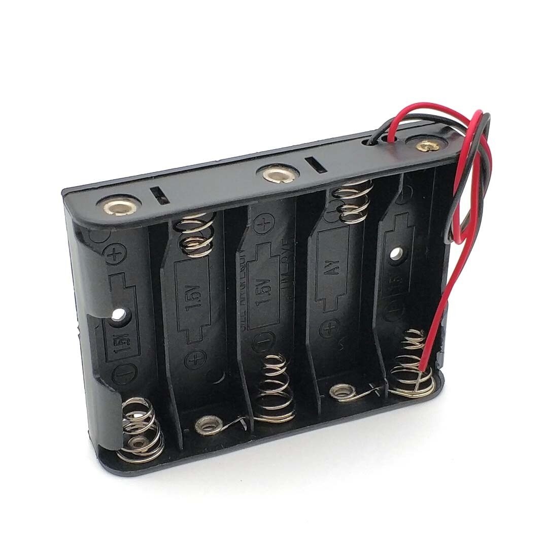 Bateriový box pro 5 kusů AA baterie, 7.5V