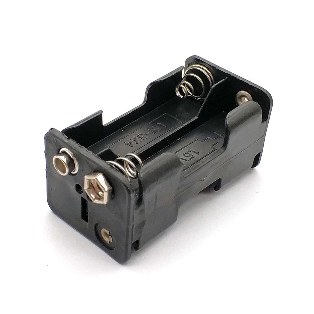 Bateriový box pro 4 kusů AA baterie, 6V, s 9V bateriovou paticí