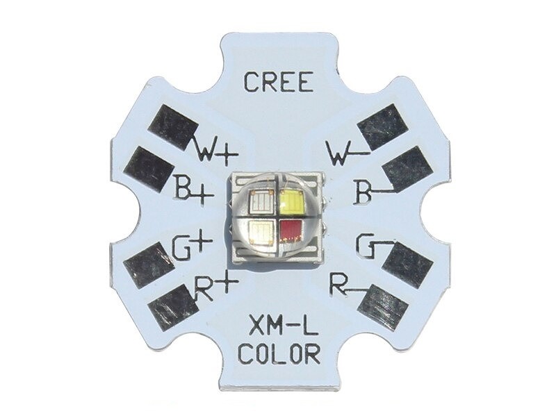 Cree 12W XML RGBW LED dioda na 20mm PCB desce