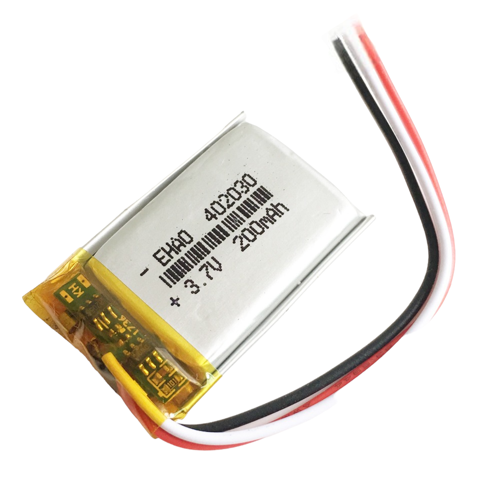 Li-Pol baterie 200mAh, 3.7V, 402030, 3 vodiče