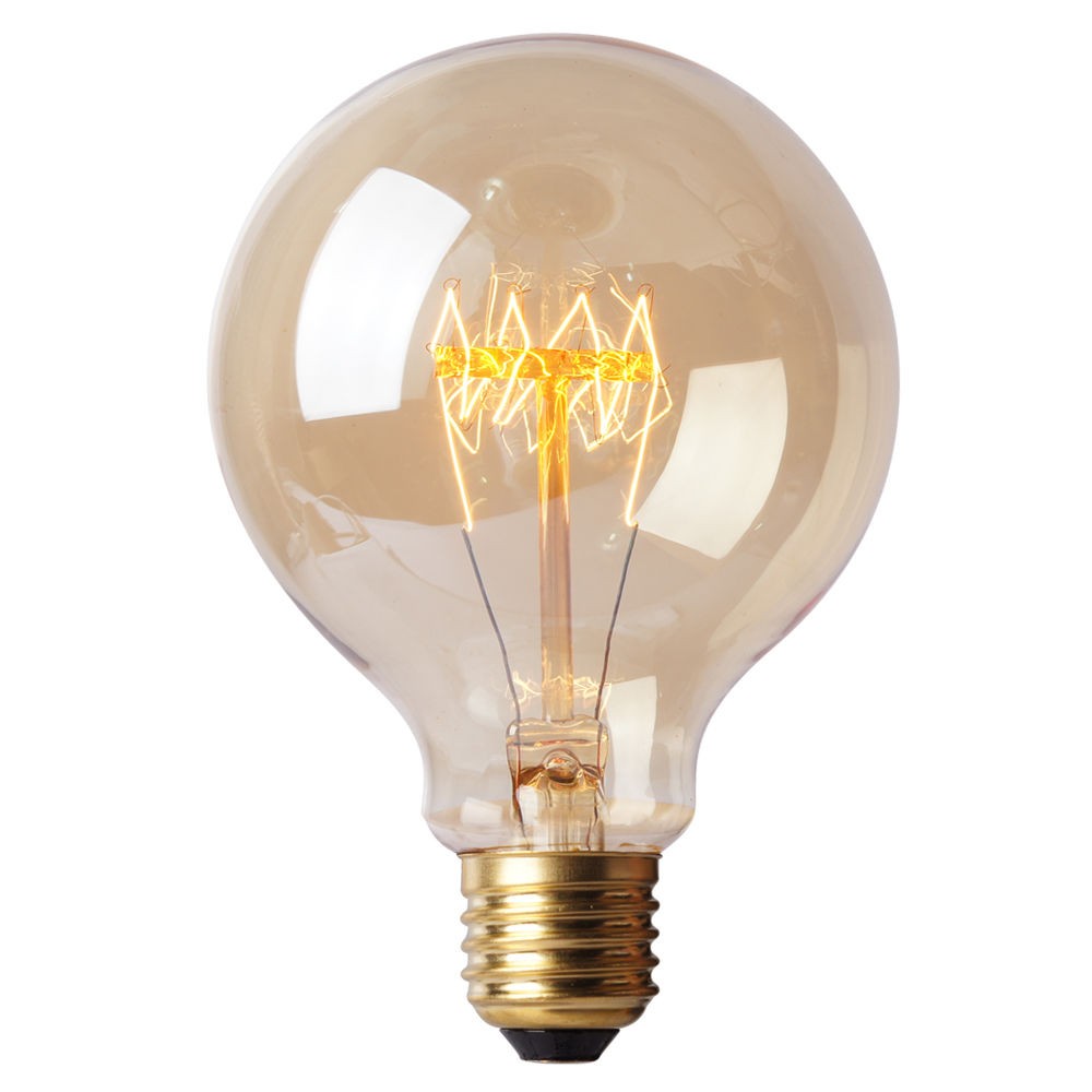 Designová retro žárovka Edison O8 40W průměr 80mm, patice E27