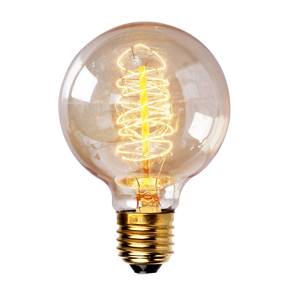 Designová retro žárovka Edison O7 40W průměr 80mm, patice E27