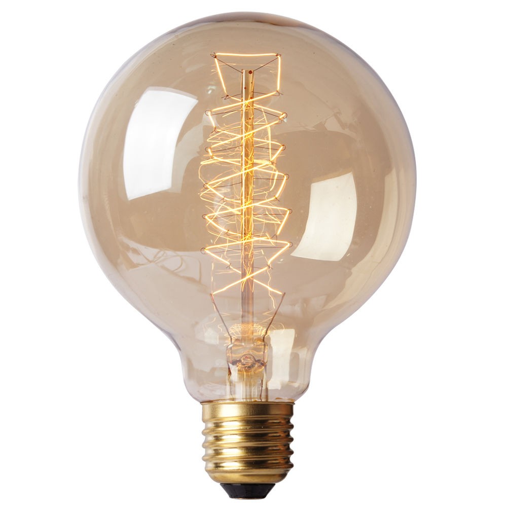 Designová retro žárovka Edison O10 60W průměr 125mm, patice E27