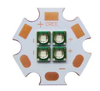LED Dioda Cree XPE XP-E 12W PCB, 6V, Modrá 475-480nm