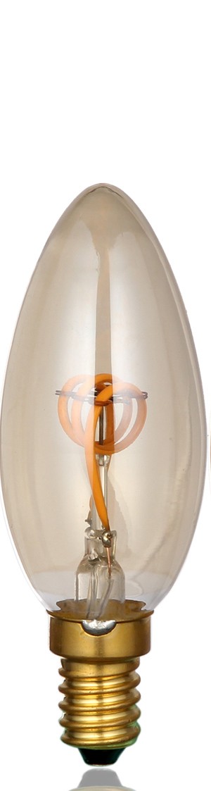 Designová retro žárovka LED Edison O1 svíčková 3W, patice E14