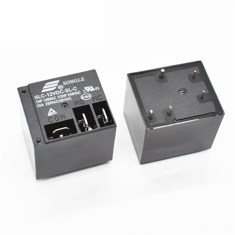 Relé SLC-12VDC-SL-C, 12V DC/250V AC 30A, 5-pin