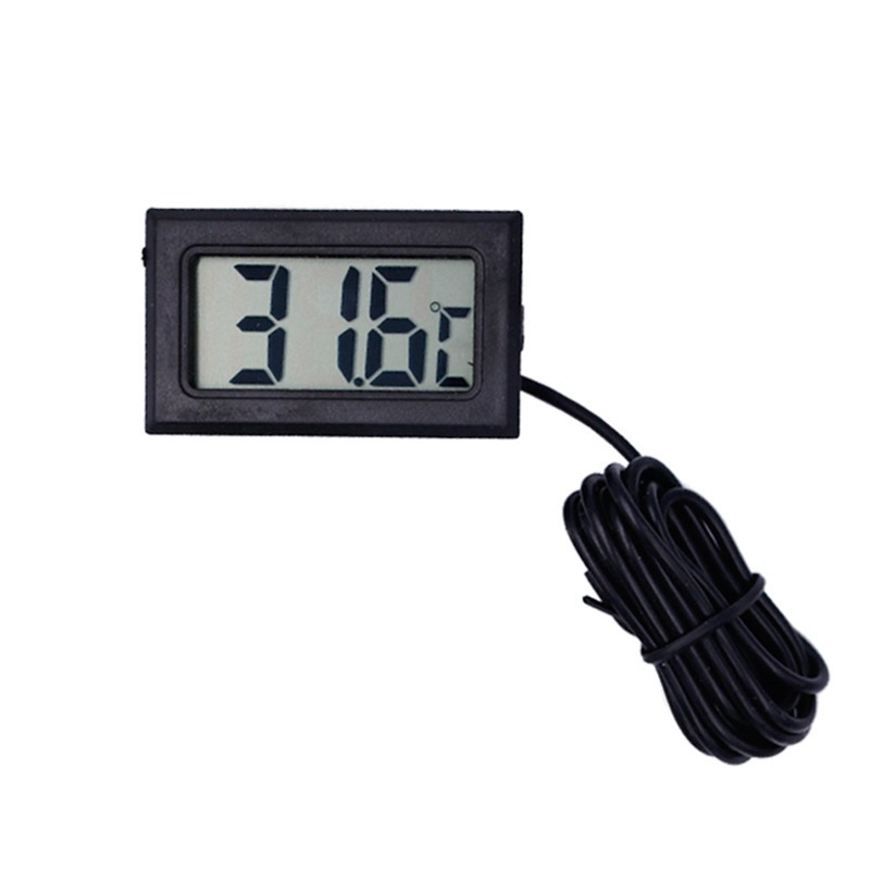 Digitální teploměr -50°C - 110°C, černý, 3 metry