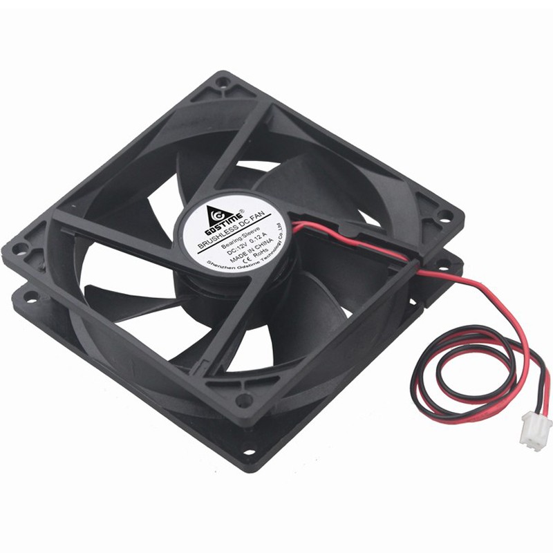 Ventilátor 92x92x25mm, 12V DC, XH2.54