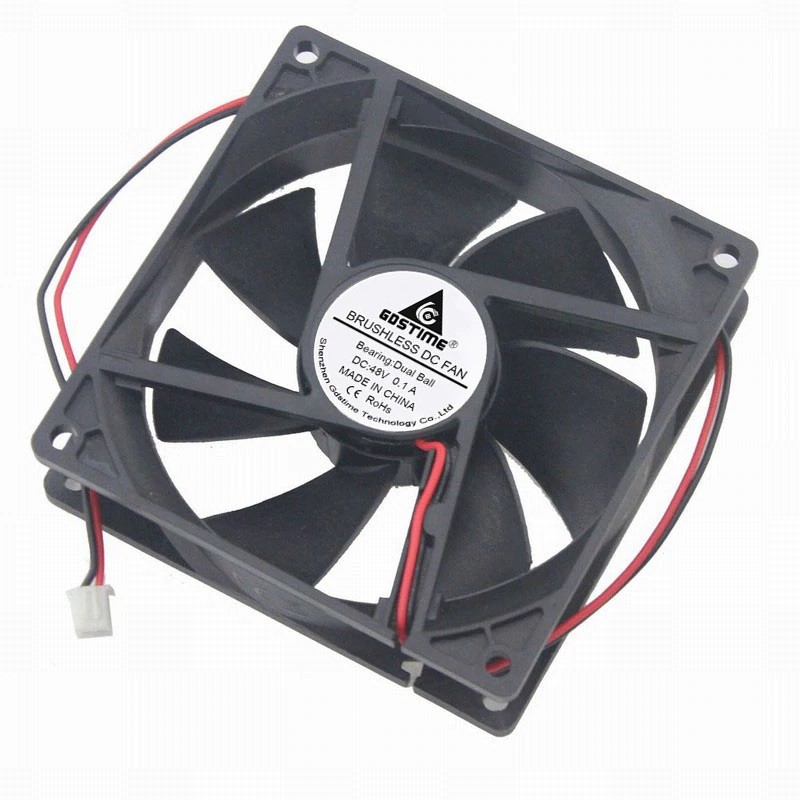 Ventilátor 92x92x25mm, 48V DC, XH2.54
