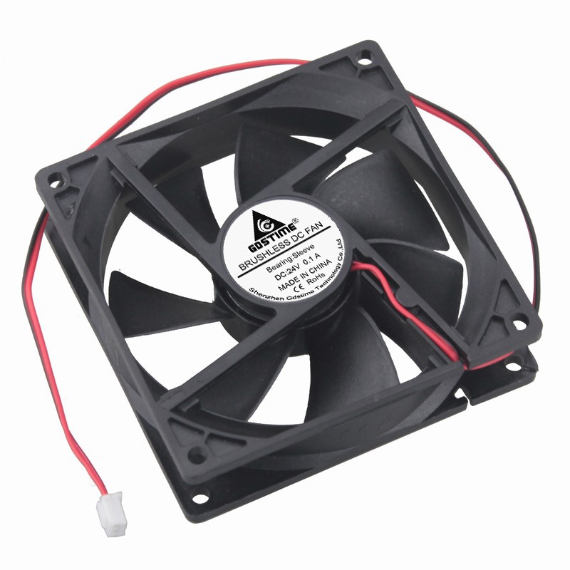 Ventilátor 92x92x25mm, 24V DC, XH2.54