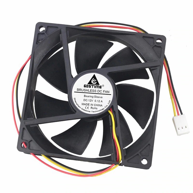 Ventilátor 92x92x25mm, 12V DC, 2510 - 3pin